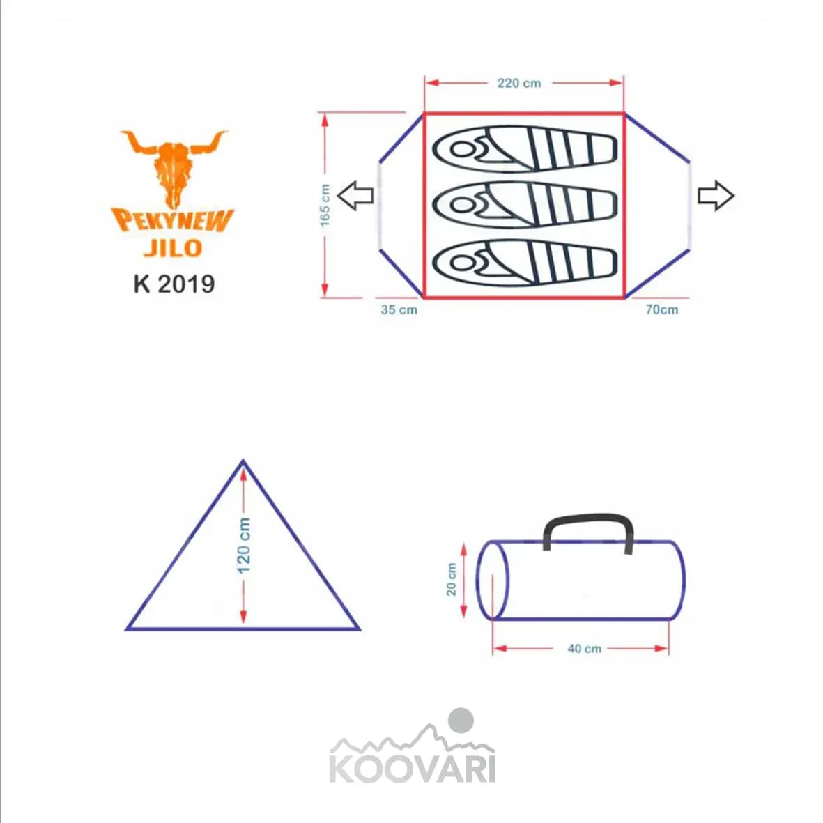 چادر جیلو K-2019 – سه نفره — تصویر ۴