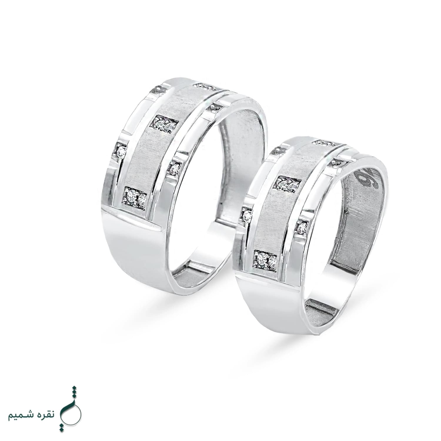 حلقه ست نقره زنانه و مردانه مدل HSE-K71