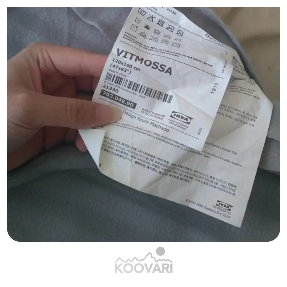 پتو مسافرتی ایکیا مدل VITMOSSA – IKEA — تصویر ۶