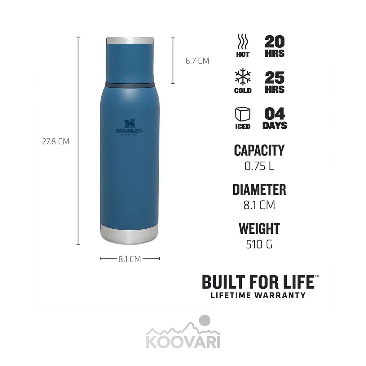 فلاسک استنلی سری ADVENTURE مدل TO-GO BOTTLE – حجم 0.75 لیتر STANLEY — تصویر ۲
