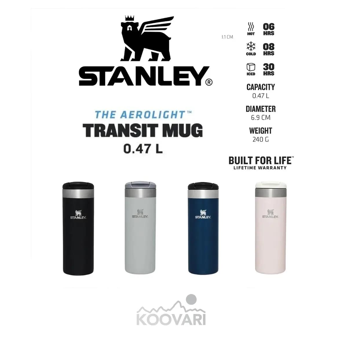 ماگ استنلی 0.47 لیتری مدل AeroLight Transit-Stanley — تصویر ۲