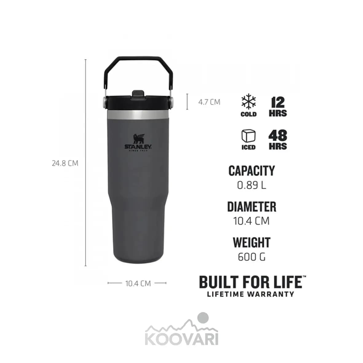 قمقمه استنلی مدل FLIP STRAW حجم 0.89 لیتر — تصویر ۵