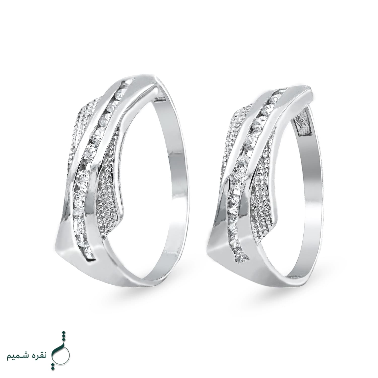 حلقه ست نقره زنانه و مردانه مدل HSE K49