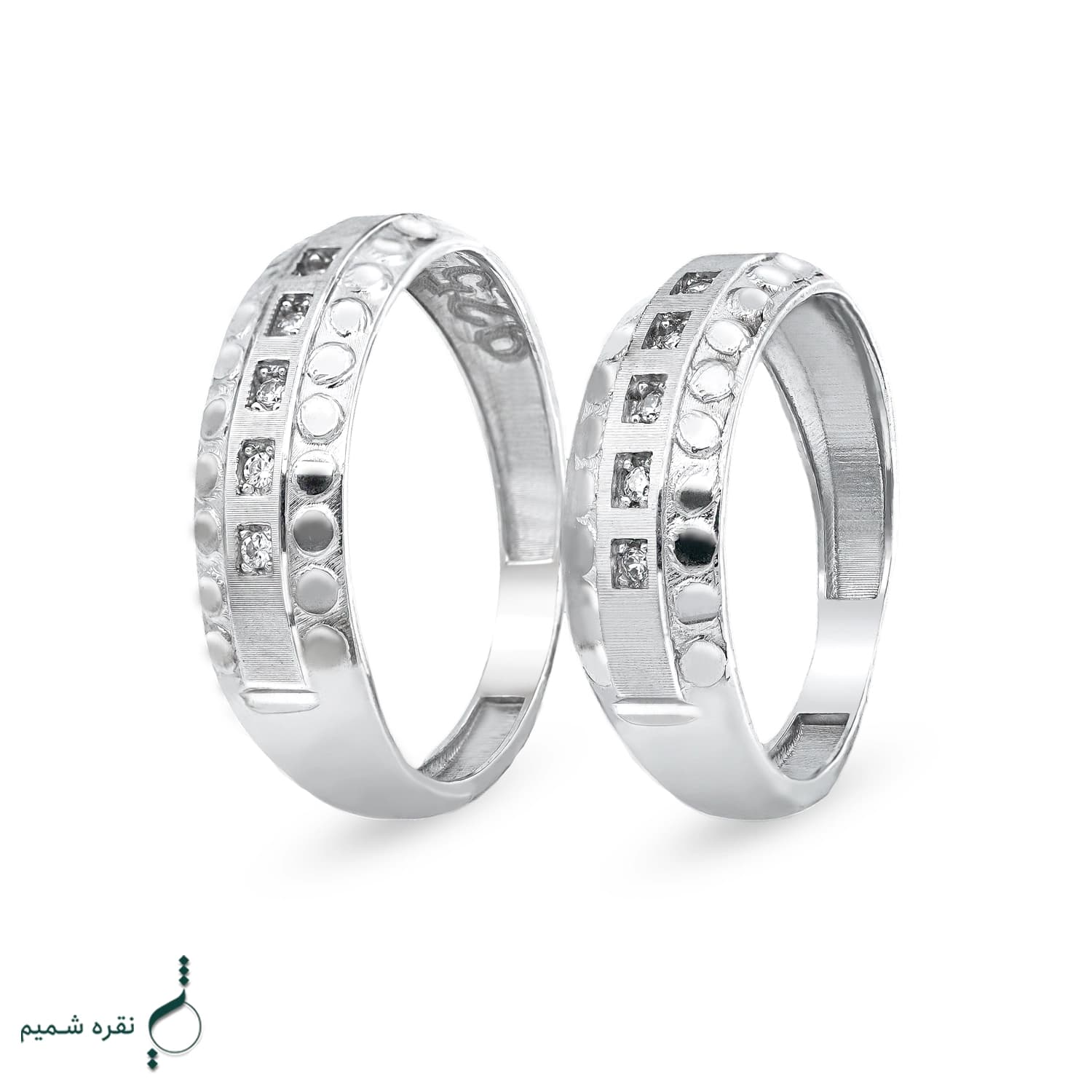 حلقه ست نقره نامزدی زنانه و مردانه مدل HSE K37