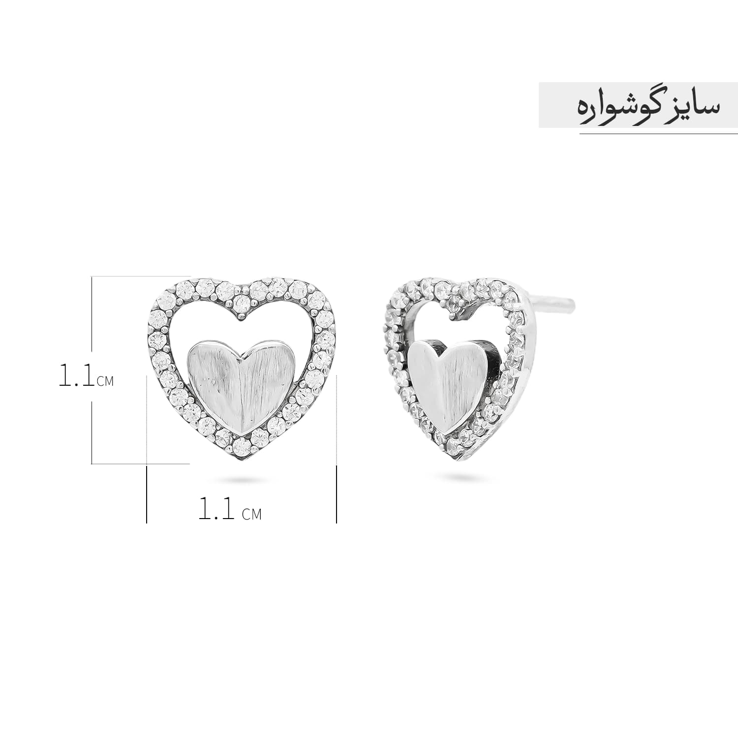 نیم ست نقره زنانه مدل NWE K70 — تصویر ۵