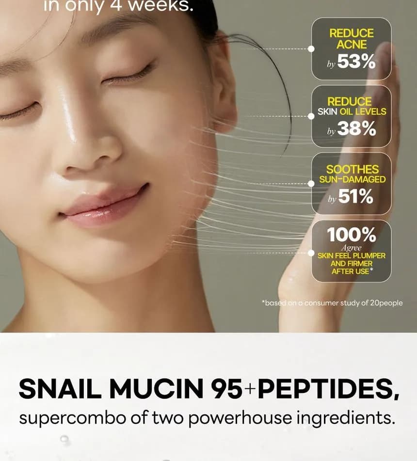 اسنس آبرسان حلزون جومیسو JUMISO Snail Mucin 95% + Peptide — تصویر ۲