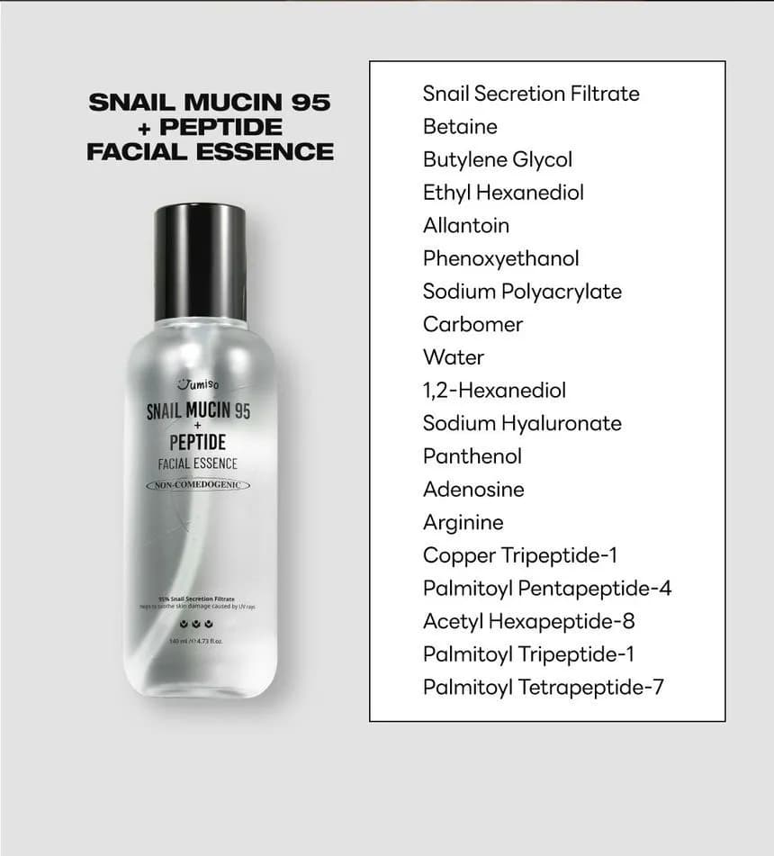 اسنس آبرسان حلزون جومیسو JUMISO Snail Mucin 95% + Peptide — تصویر ۴