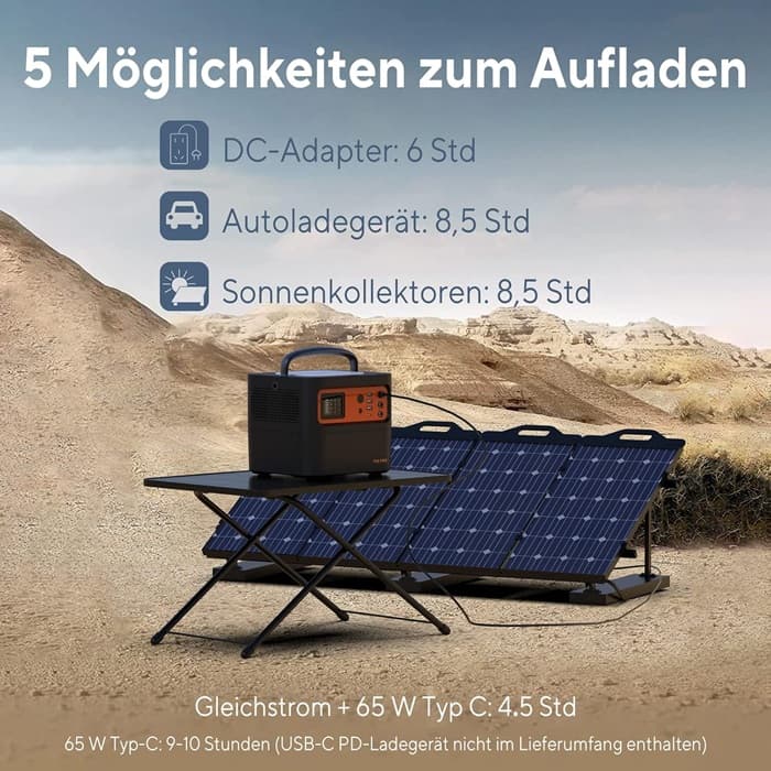 پاور استیشن و ژنراتور خورشیدی قابل حمل Tig Fox مدل T500 | ظرفیت 540Wh با توان 500W — تصویر ۵