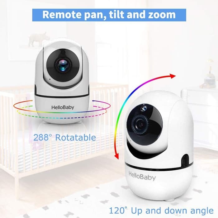 دوربین اتاق کودک هلو بیبی مدل HelloBaby HB65 | پیجر تصویری با قابلیت چرخش و دید در شب — تصویر ۶