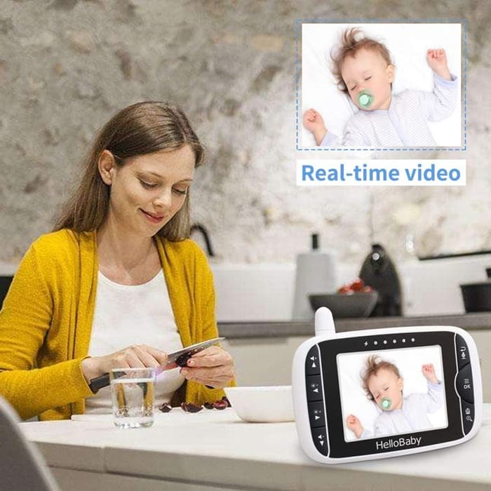 دوربین اتاق کودک هلو بیبی مدل HelloBaby HB65 | پیجر تصویری با قابلیت چرخش و دید در شب — تصویر ۸