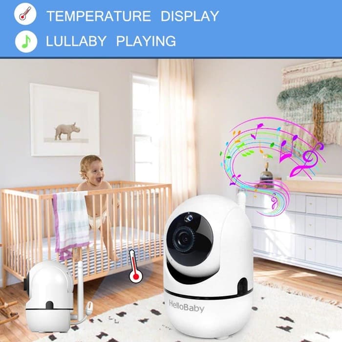 دوربین اتاق کودک هلو بیبی مدل HelloBaby HB65 | پیجر تصویری با قابلیت چرخش و دید در شب — تصویر ۴