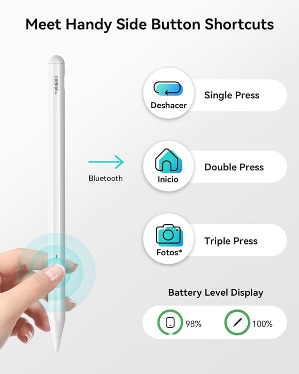 قلم لمسی آیپد متاپن Metapen A8 | جایگزین هوشمند Apple Pencil — تصویر ۸