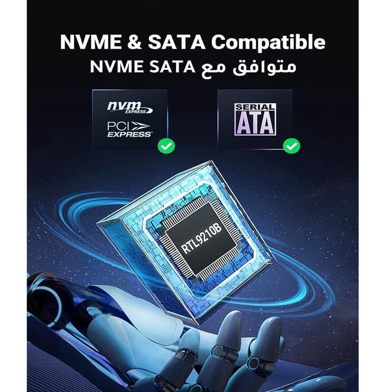 باکس تبدیل SSD M.2 NVMe به USB-C یوگرین UGREEN CM400 | سرعت 10Gbps — تصویر ۶