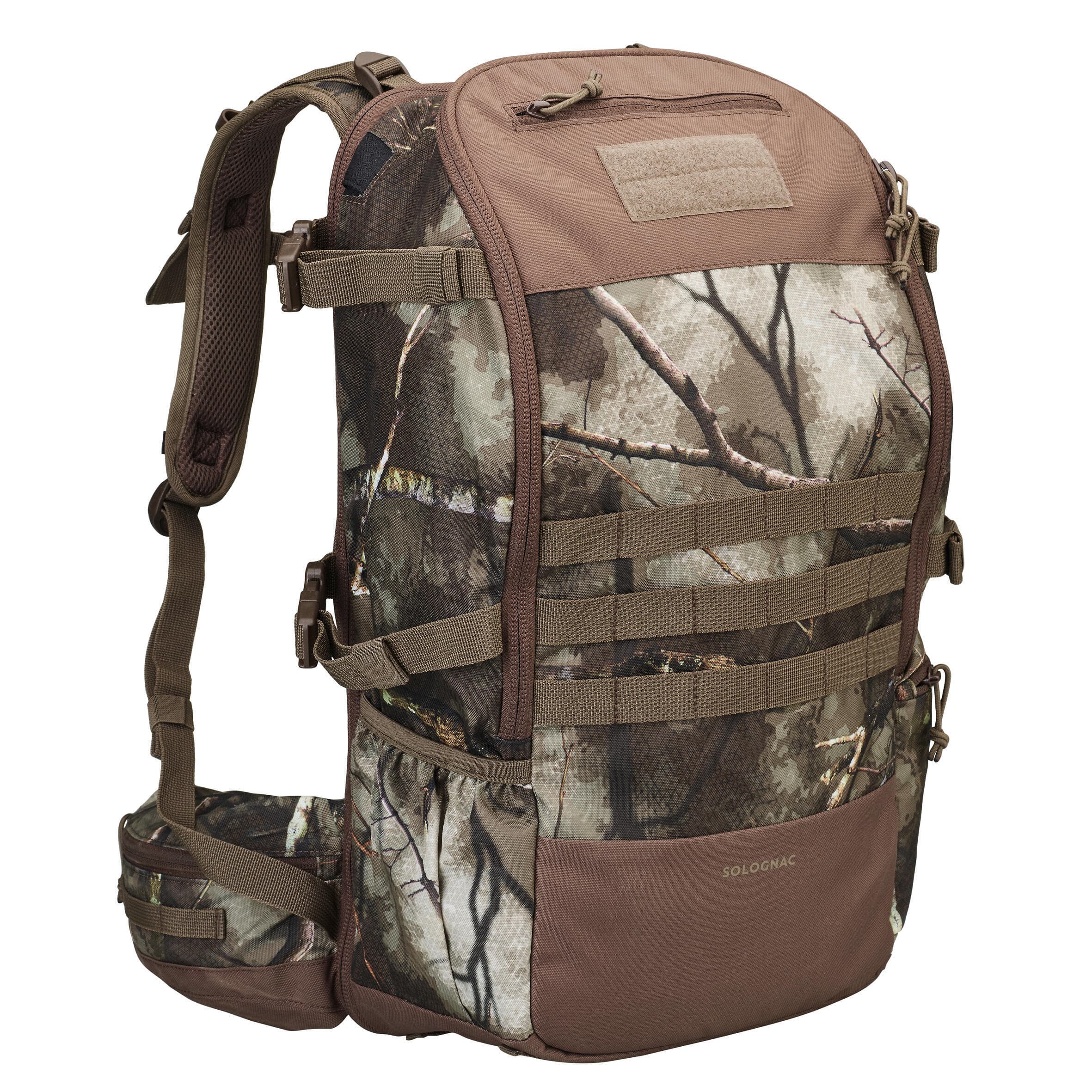 کوله پشتی شکار 45 لیتری بوشکرفت سولوگناک طرح استتار Solognac Hunter Backpack – 45L – Camouflage Pattern – X-Access