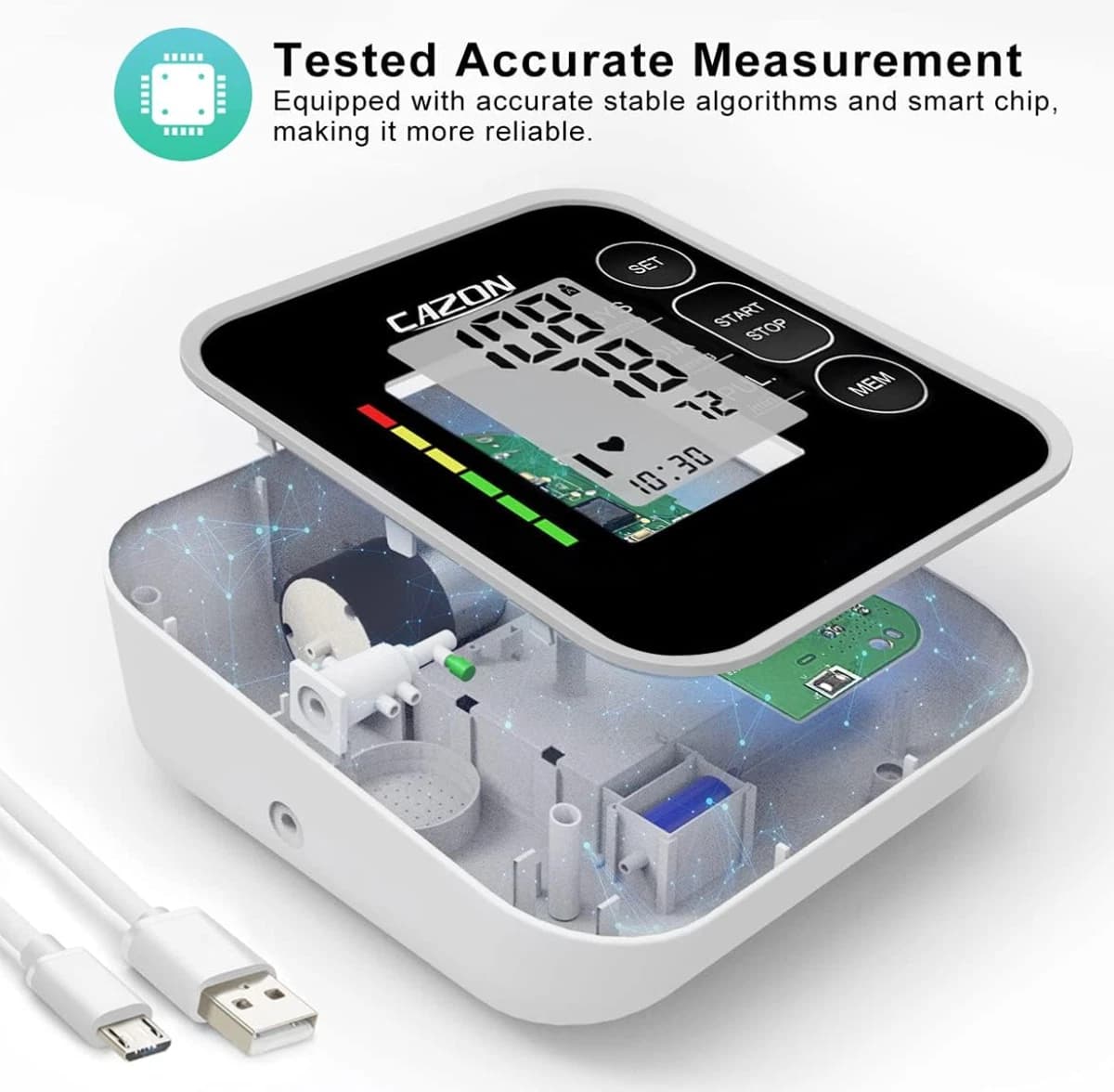 فشارسنج هوشمند بازویی CAZON مدل B26 — تصویر ۲