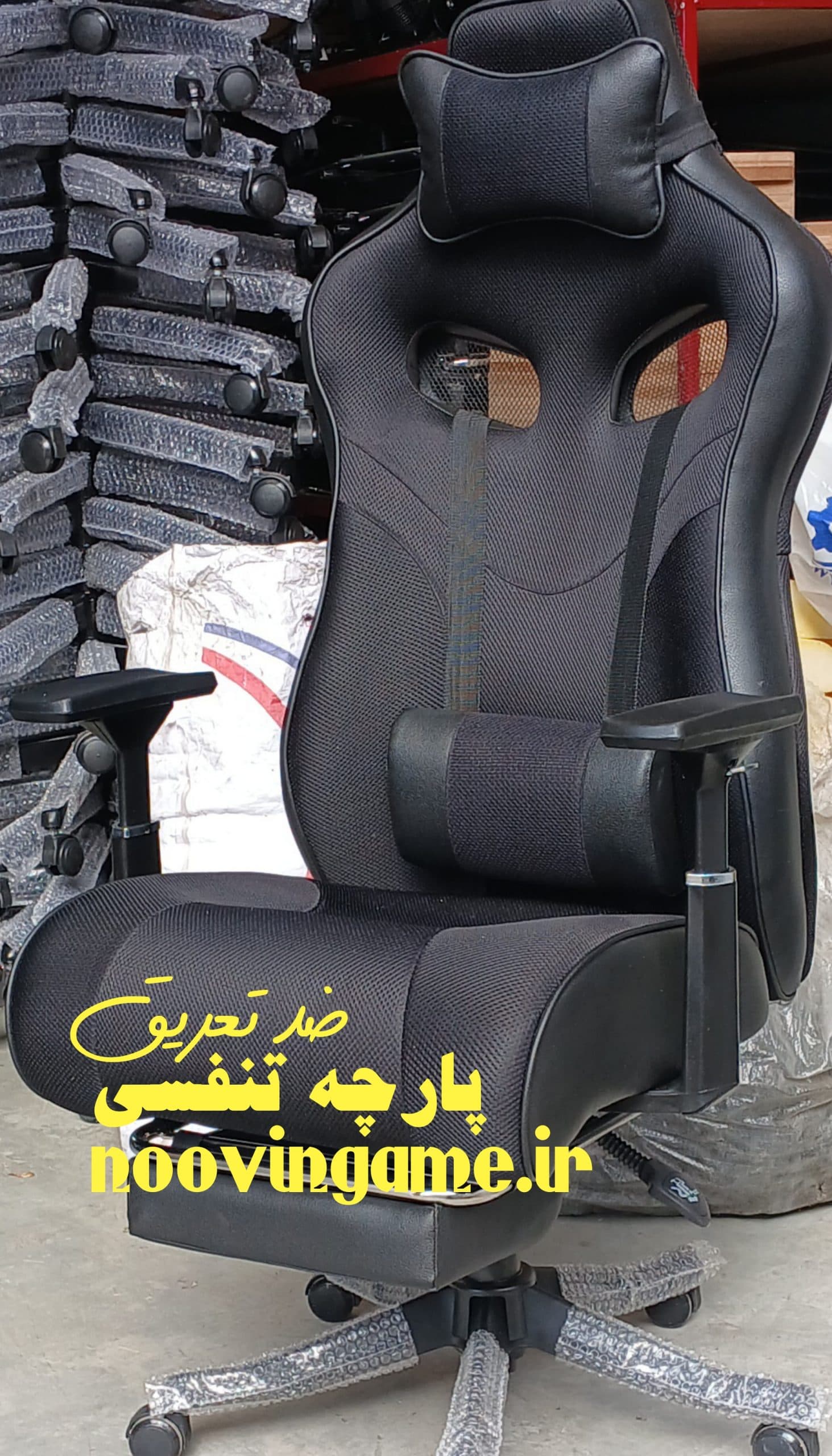 صندلی گیمینگ پارچه ای تنفسی — تصویر ۴