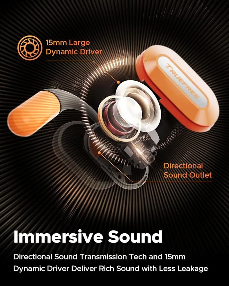 هدفونTRUEFREE O2 Wireless Earbud — تصویر ۴