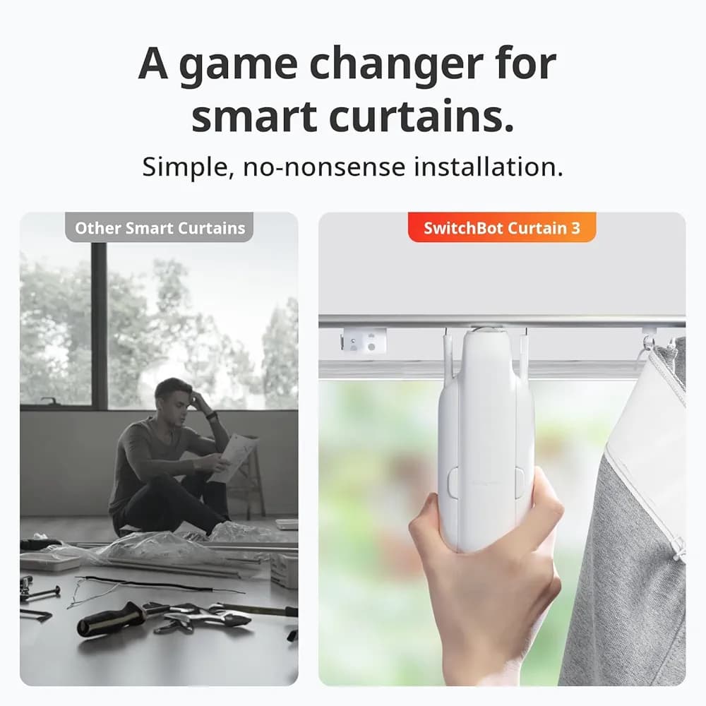 موتور هوشمند پرده SwitchBot Curtain 3 مدل U-Rail — تصویر ۶