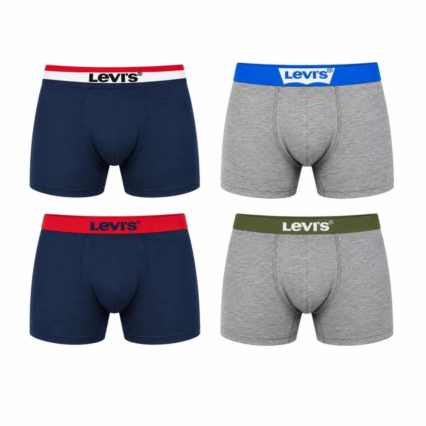 شورت باکسر مردانه نخی پک 4 عددی برند لیوایز آمریکا 202407 Levi’s