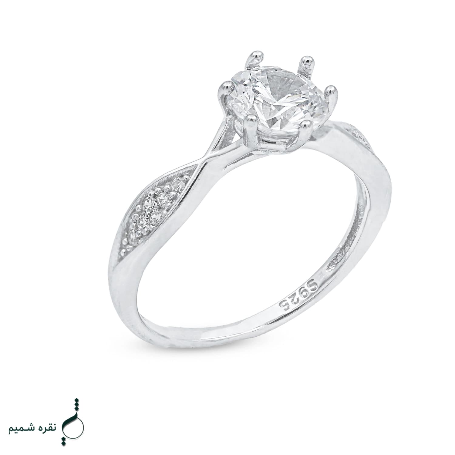انگشتر نقره زنانه مدل AWO-K111