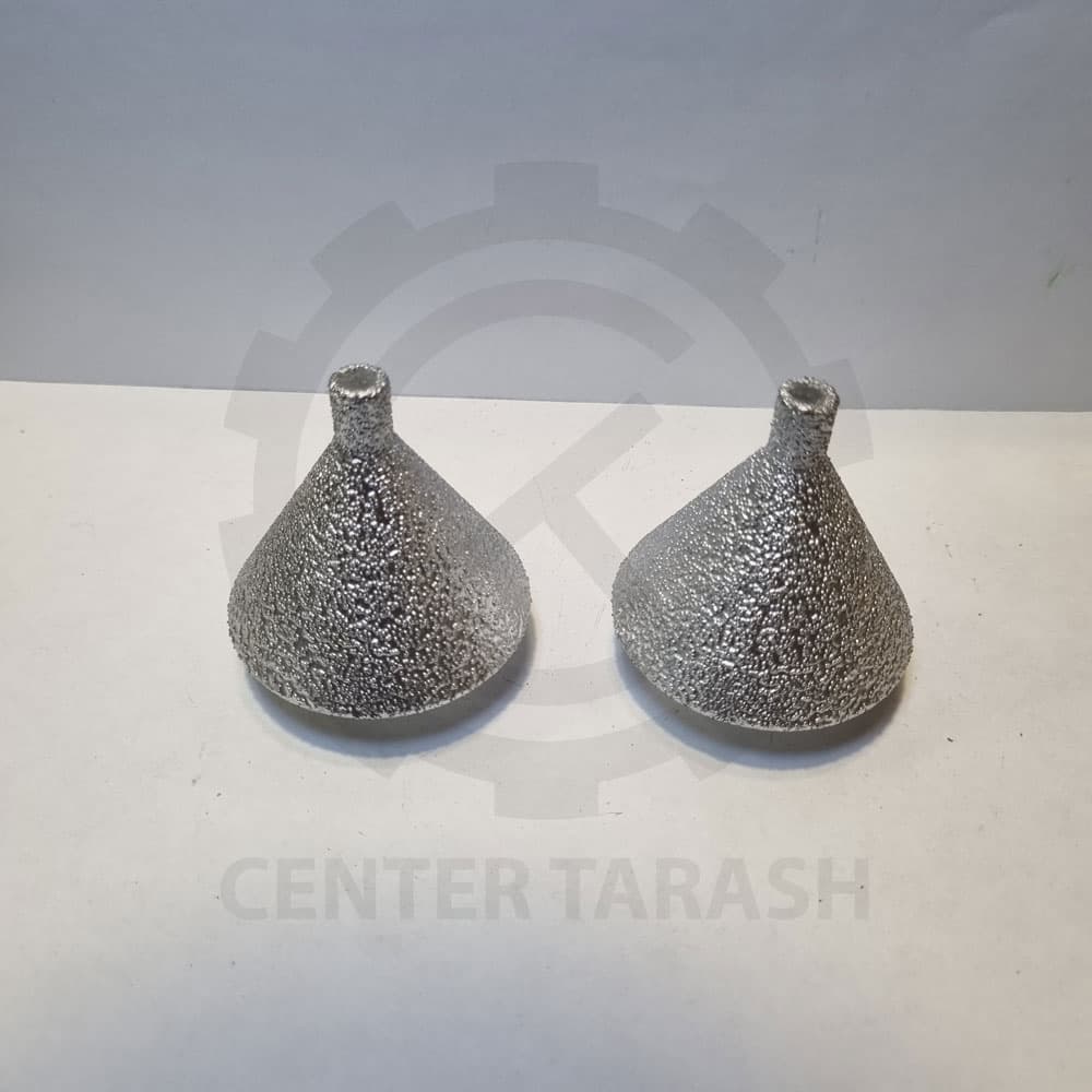ابزار زن کلهقندی متهدار(مخروطی) سایز 50 میلیمتر bull power – دنباله m14 مناسب انواع سنگ و سرامیک — تصویر ۴