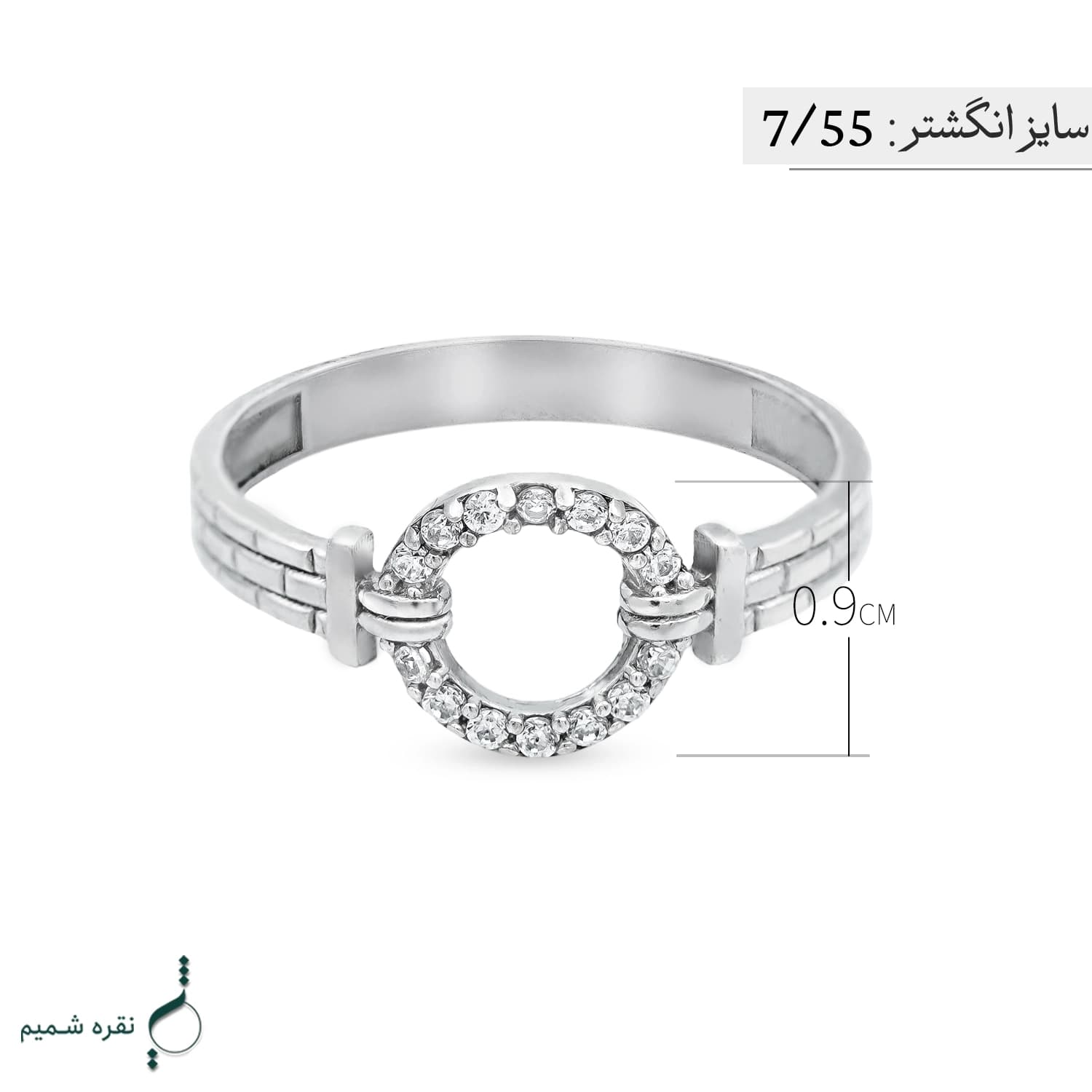 انگشتر نقره زنانه مدل AWO-K85 — تصویر ۴
