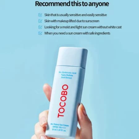ضدافتاب بیو واتری هیالورونیک اسید کرمی توکوبو Tocobo Bio Watery Sun Cream SPF50+ PA++++ 50ml — تصویر ۴
