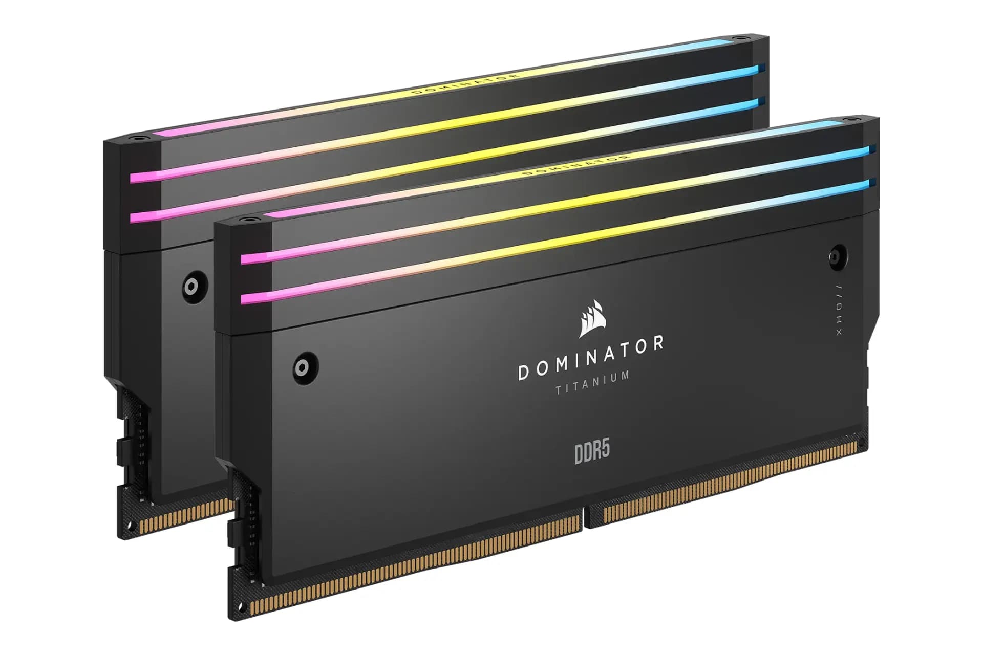 رم کورسیر DOMINATOR TITANIUM Black RGB 32GB 16GBx2 7200Mhz CL34 DDR5