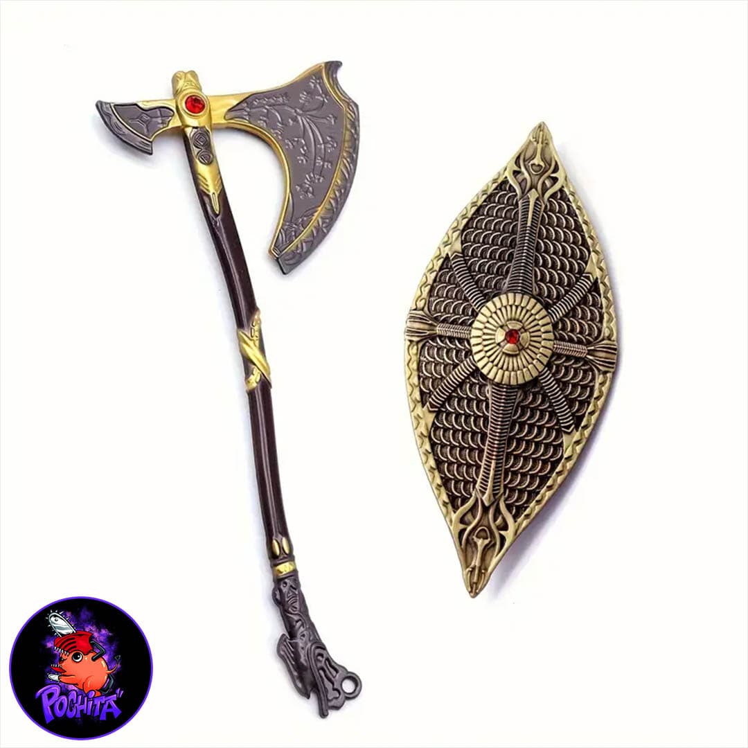 تبر و سپر مینیاتوری کریتوس – Kratos axe and shield