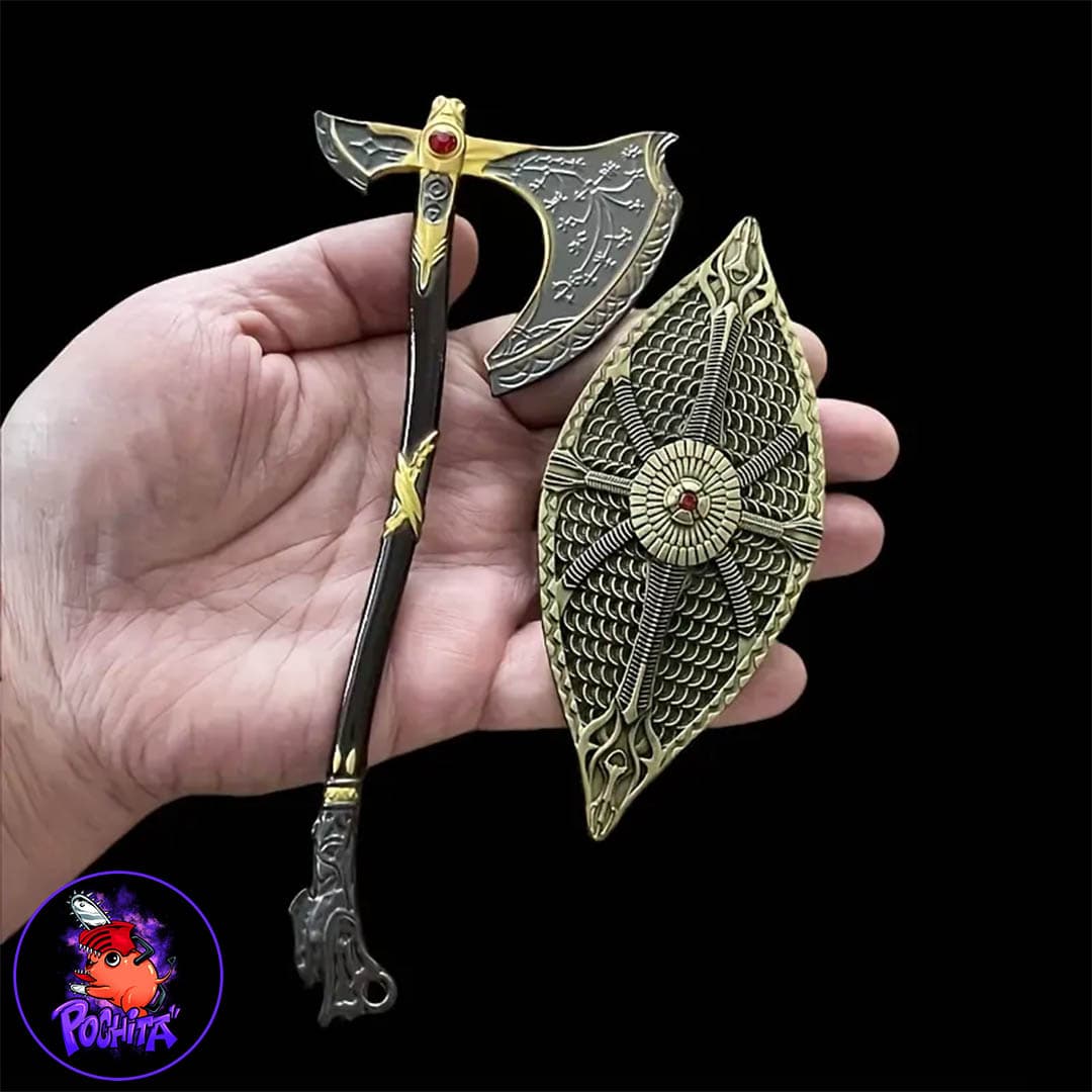 تبر و سپر مینیاتوری کریتوس – Kratos axe and shield — تصویر ۲