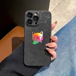 قاب گوشی آیفون 13Promax مدل گربه شابلونی — تصویر ۲