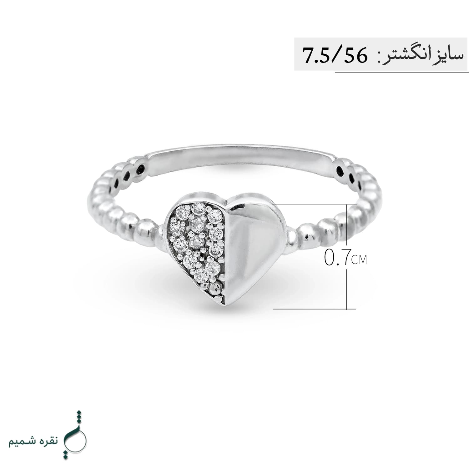 انگشتر نقره زنانه مدل AWO-K60 — تصویر ۴