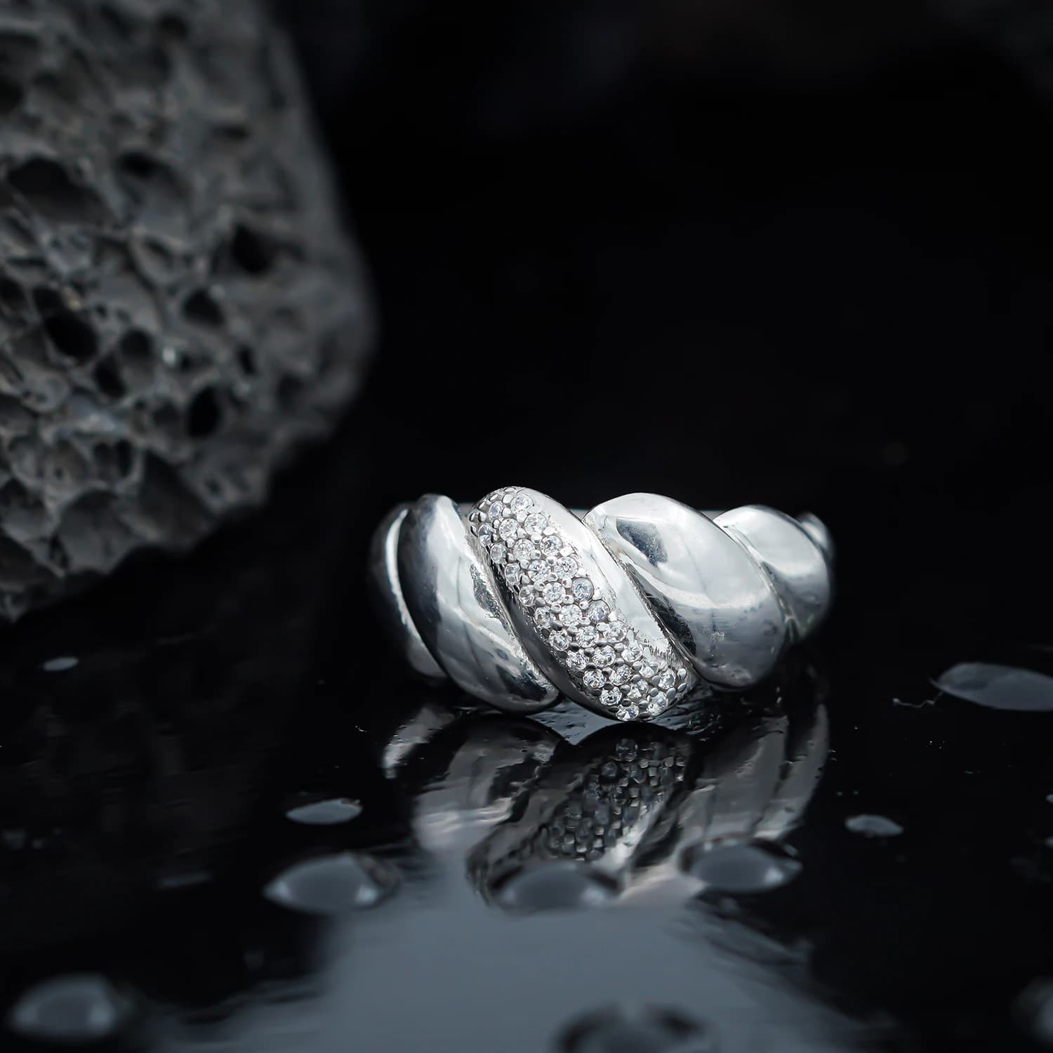 انگشتر نقره زنانه مدل AWO-K49 — تصویر ۲