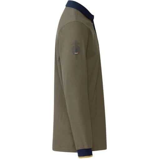 پولوشرت مردانه نخی آستین بلند برند لیورجی آلمان سیز زیتونی 498037 Livergy/US grand POLO — تصویر ۴