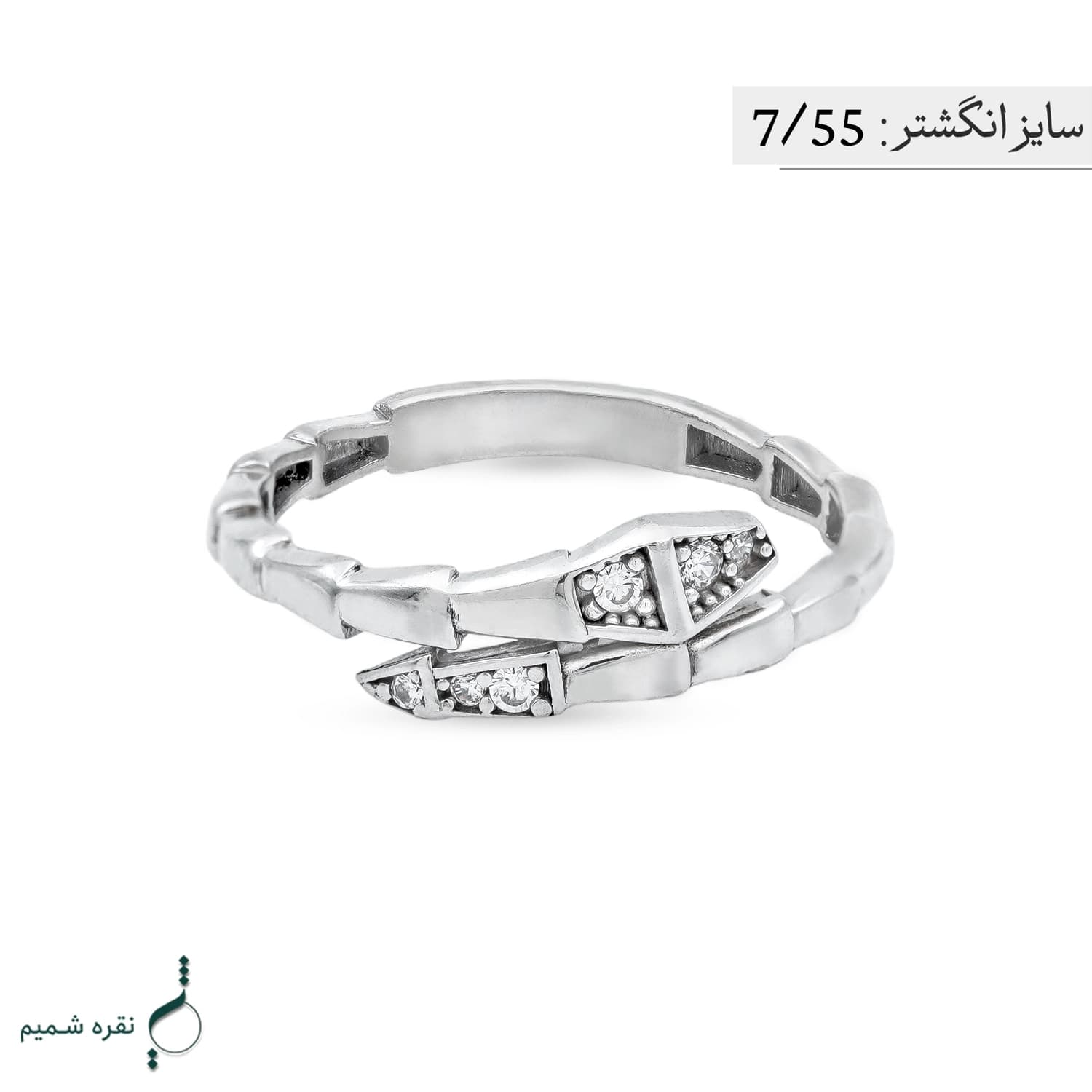 انگشتر نقره زنانه مدل AWO-K27 — تصویر ۴