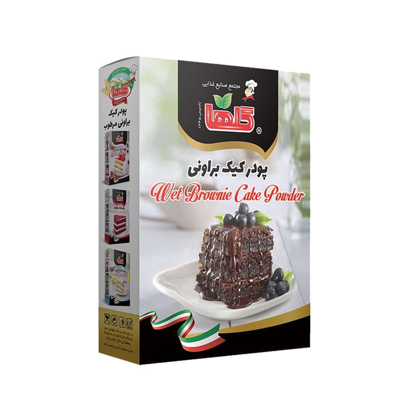 پودر کیک براونی 400 گرم گلها (جعبه)