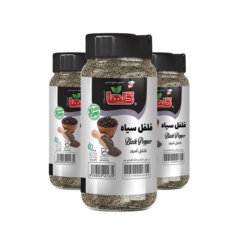پودر فلفل سیاه 90 گرم گلها (پت)