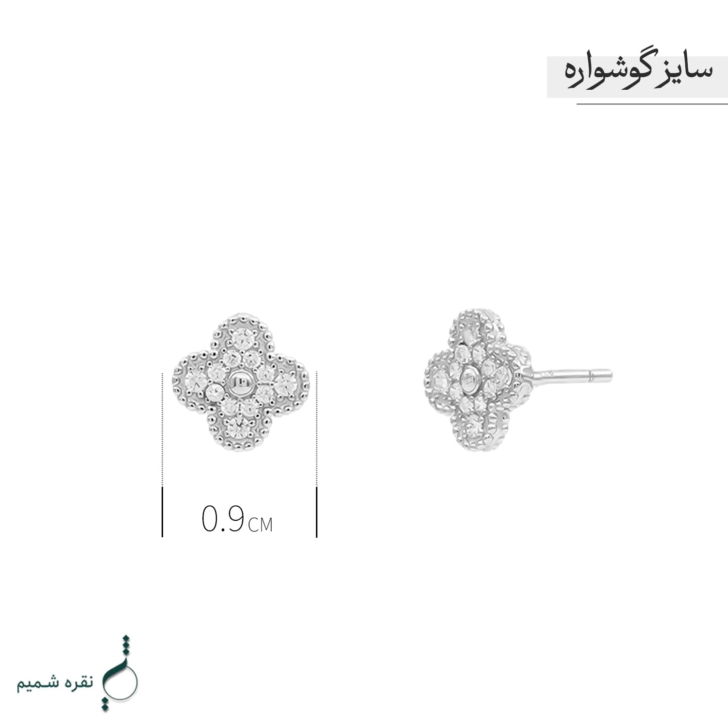 نیم ست نقره زنانه مدل NWE K60 — تصویر ۳