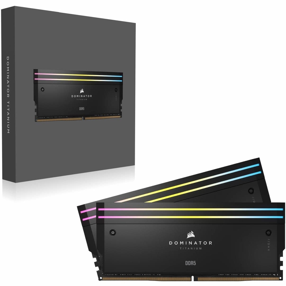 رم کورسیر DOMINATOR TITANIUM Black RGB 48GB 24GBx2 7200Mhz CL36 DDR5 — تصویر ۳