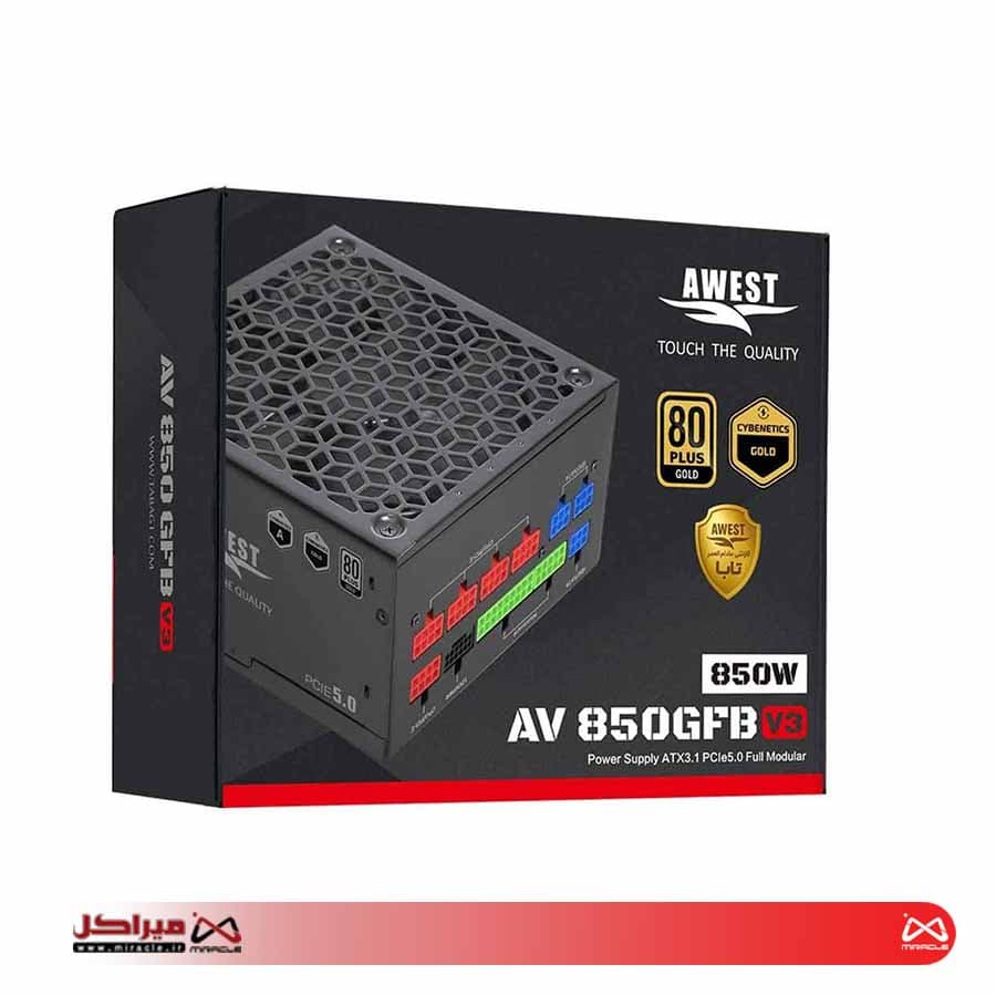 منبع تغذیه اوست مدل AWEST AV850-GFB V3 — تصویر ۲