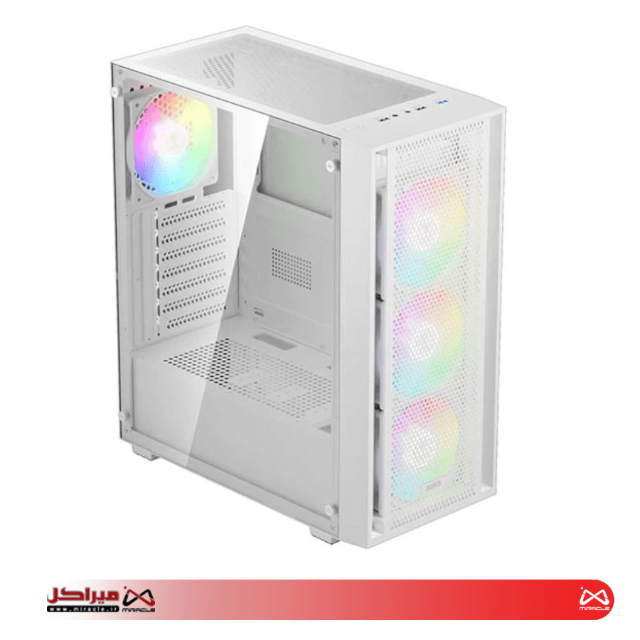 کیس کامپیوتر گیم دیاس AURA GC2 سفید — تصویر ۲