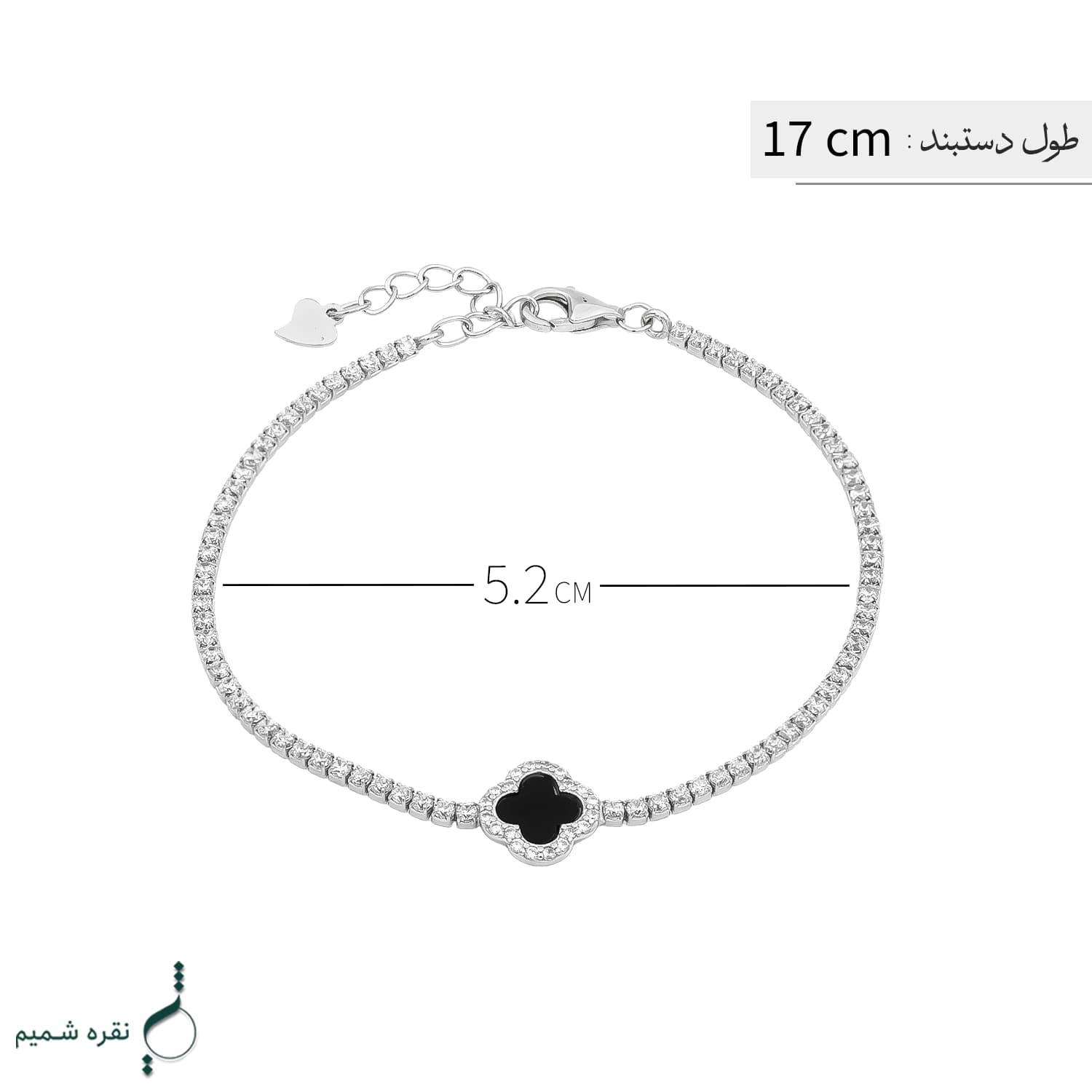 دستبند نقره زنانه مدل DEF K71 — تصویر ۳