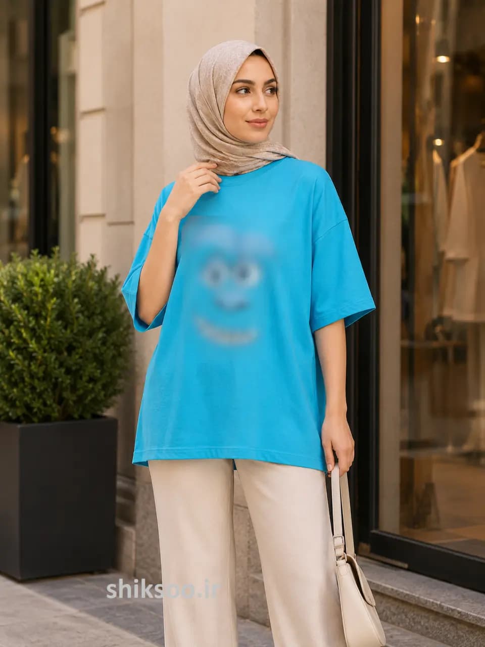 تیشرت لانگ زنانه کد 6595 — تصویر ۲