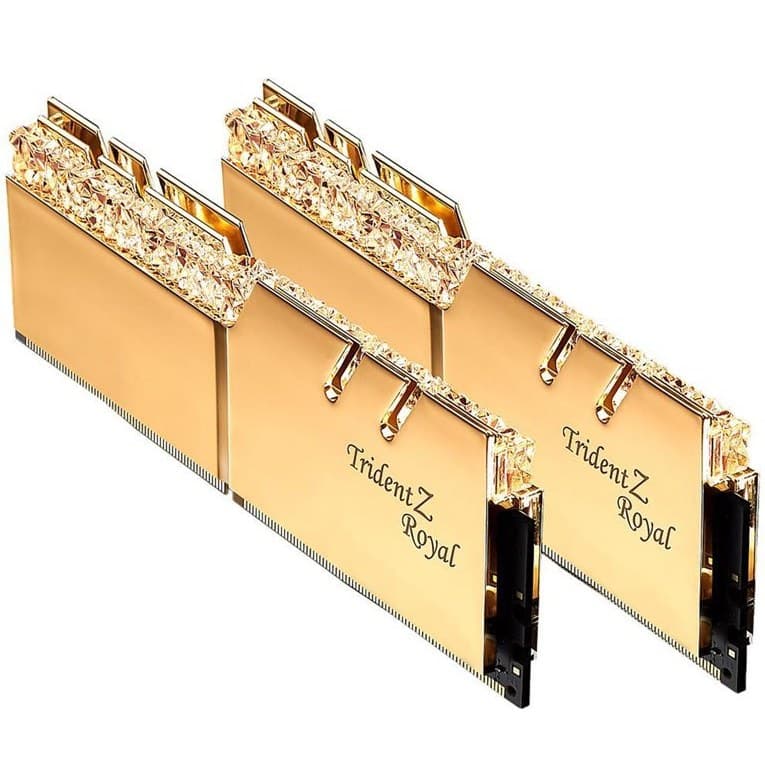 رم جی اسکیل Trident Z Royal Gold 64GB 32GBx2 3200MHz CL16 — تصویر ۲