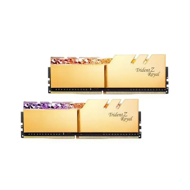 رم جی اسکیل Trident Z Royal Gold 64GB 32GBx2 3200MHz CL16