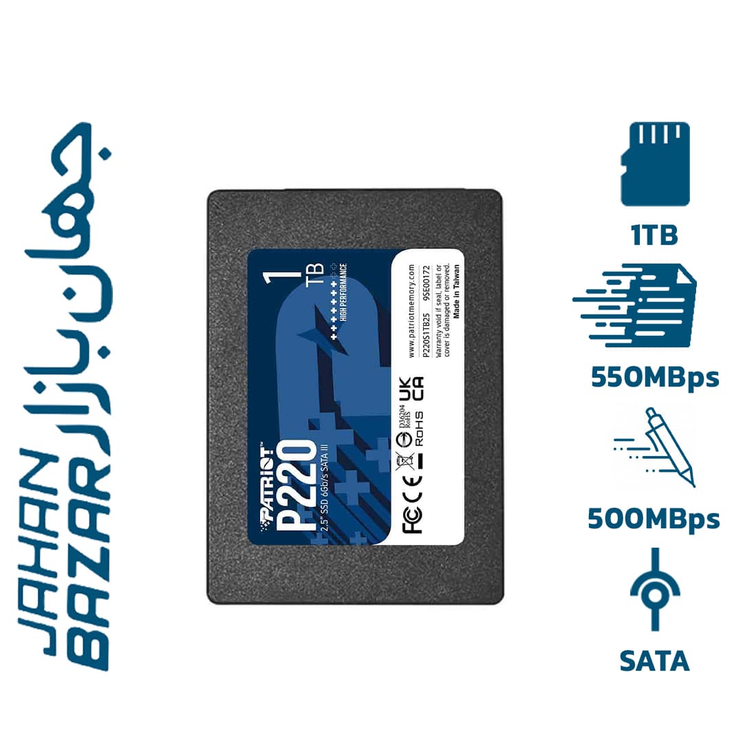 اس اس دی پاتریوت P220 SATA 2.5 Inch ظرفیت 1 ترابایت — تصویر ۲