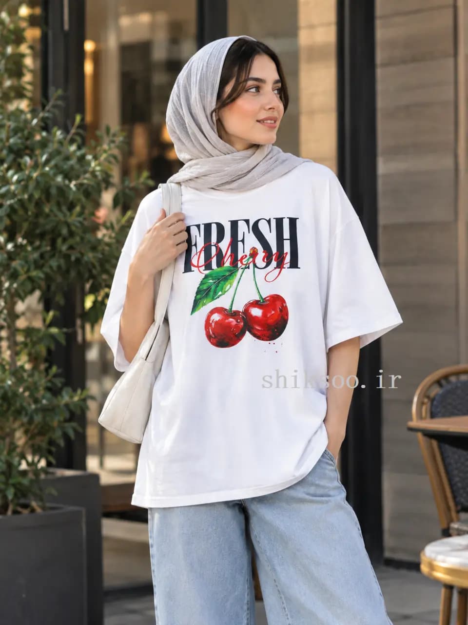 تیشرت باکسی زنانه کد 2907 — تصویر ۲
