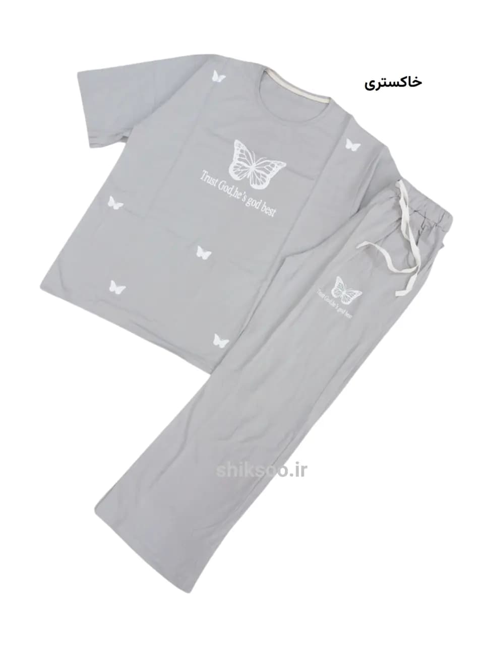 ست تیشرت لانگ و شلوار بگ زنانه کد 7757 — تصویر ۳
