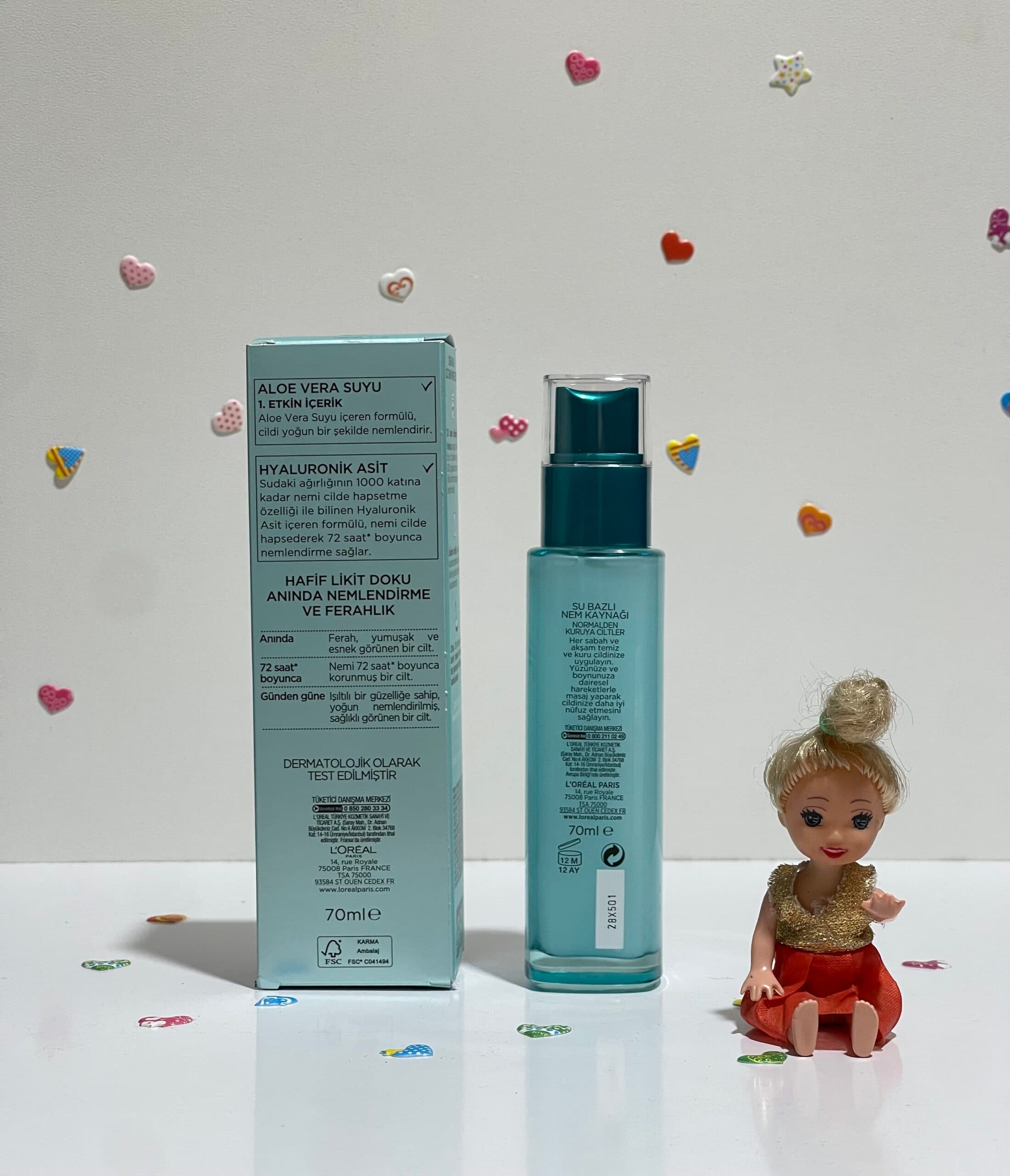 سرم آبرسان ۷۲ساعته لورال مناسب پوستهای نرمال رو به خشک ۷۰میل LOREAL — تصویر ۴