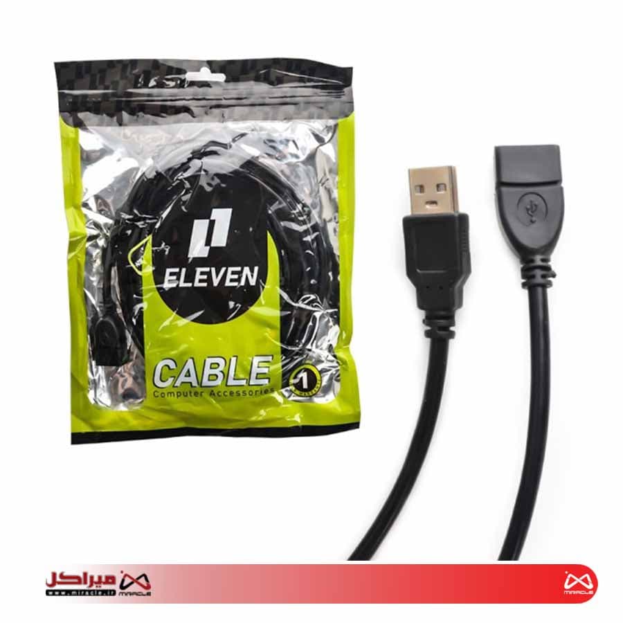 کابل افزایش طول USB الون (ELEVEN) طول 3 متر — تصویر ۲
